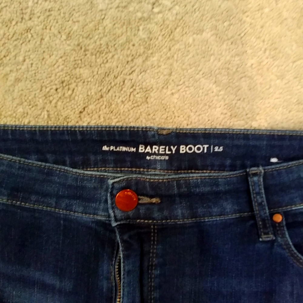 The platinum Barely Boot denim jeans